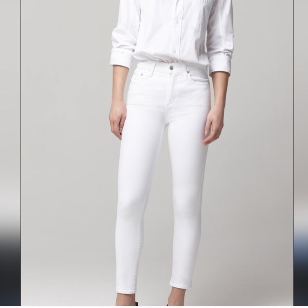 🤍 Citizens Of Humanity White Skinny Crop Jeans Women’s Size 25